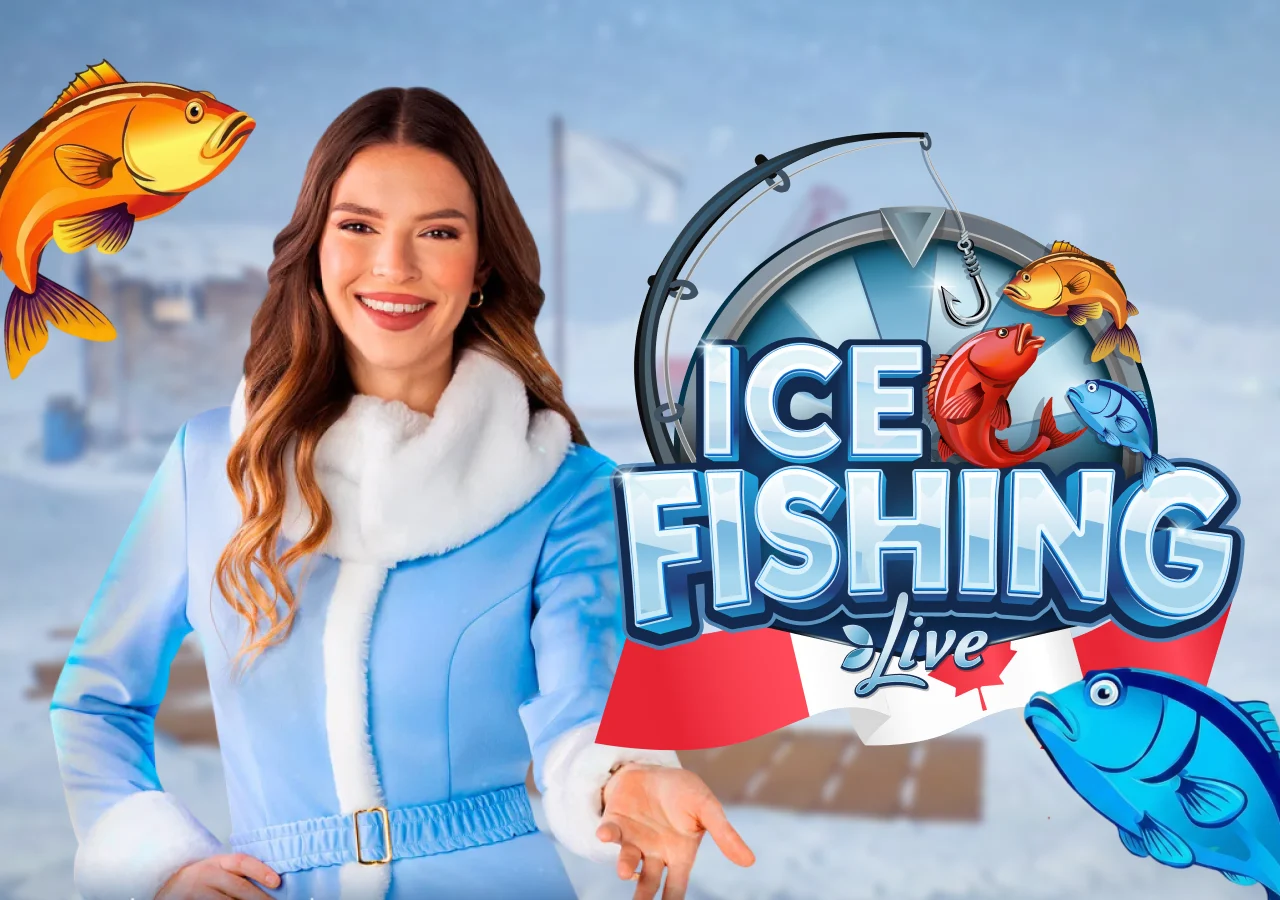 The Ice Fishing online casino game for Canadian players features a winter fishing theme and real money betting.